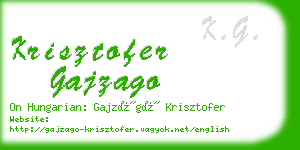 krisztofer gajzago business card